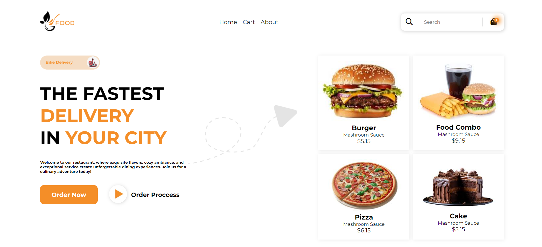 This is a resturant website example image