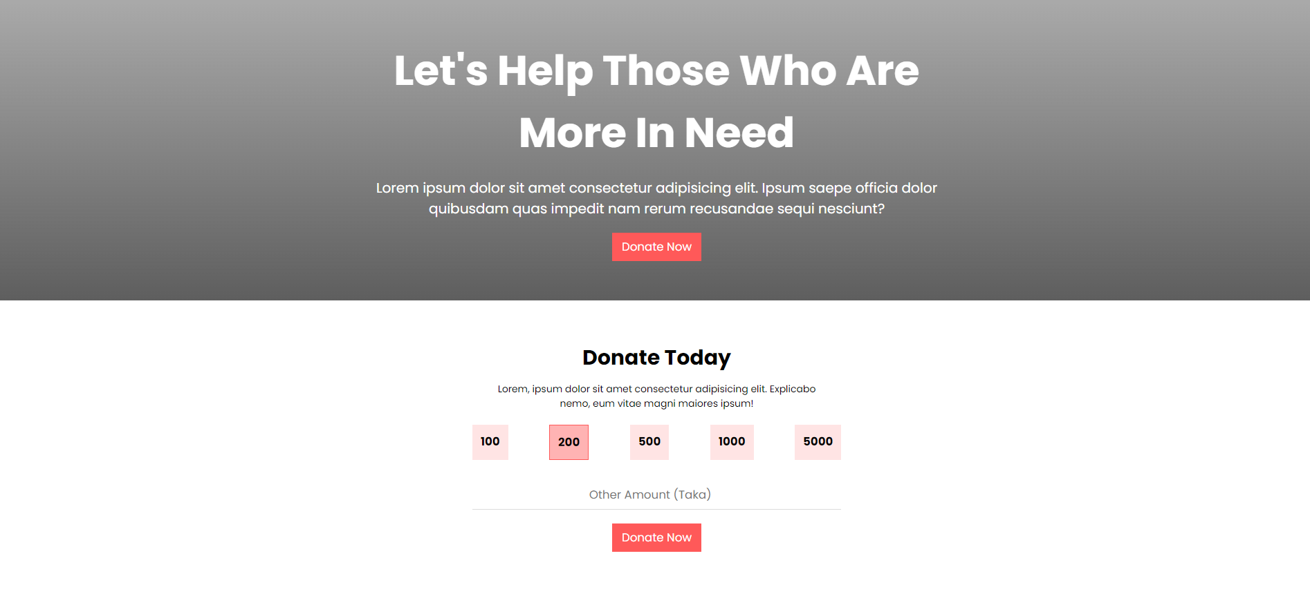 This is a donation website example image